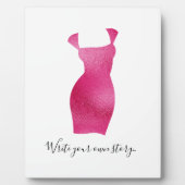 Glam Feminine Silhouette Inspirational Tabletop Fotoplatte (Vorderseite)
