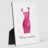 Glam Feminine Silhouette Inspirational Tabletop Fotoplatte (Seite)