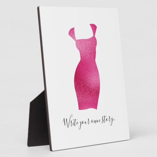 Glam Feminine Silhouette Inspirational Tabletop Fotoplatte (Seite)