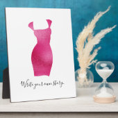Glam Feminine Silhouette Inspirational Tabletop Fotoplatte (Seite)
