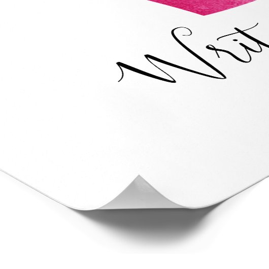 Glam Feminine Silhouette Poster (Ecke)