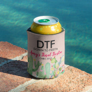 Glam Fiesta Personalisiert Bachelorette Can Cooler Dosenkühler
