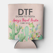 Glam Fiesta Personalisiert Bachelorette Can Cooler Dosenkühler (Vorderseite)