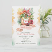 Glam Fifty und Extravaganten Fabelhaften Geburtsta Einladung (Stehend Vorderseite)