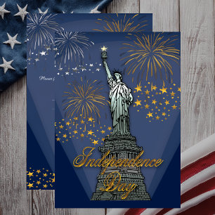 Glam Fireworks Statue of Liberty 4. Juli Party Einladung