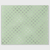 Glam Floral Rose Minze Grün Silber Vip Geschenkpapier (Flach)