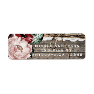 Glam Floral Rustikale Holz- und Spitzen-Hochzeitse