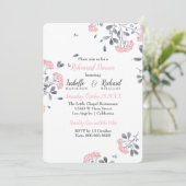 Glam florrosa Aquarell Probe Abendessen Einladung (Stehend Vorderseite)