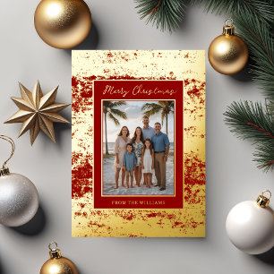 Glam Foil Weihnachtskarte an der Küste Maßgeschnei Folien Feiertagskarte