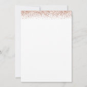 Glam Foto Rose Gold Glitzer Abschluss 2024 Einladung (Rückseite)