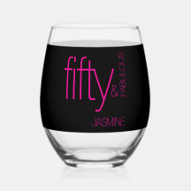 Glam Fuchsia Pink Name Fünfzig und Fantastisch Geb