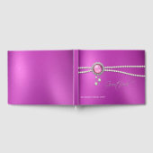 Glam Fuchsia und Pearls Gästebuch (Voll)