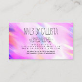Glam Funkelnd Holographic Glitzer Polish Nail Tech Visitenkarte (Rückseite)