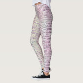Glam Funkelnd rosa Diamanttrommel Tiger Streifen Leggings (Links)