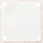 Glam funkelnde Diamanten Champagner-Blush-Glitz Glasuntersetzer (Rückseite)