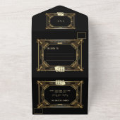 Glam Gatsby Art Deco Poker Casino All In One Einladung (Außenbereich)