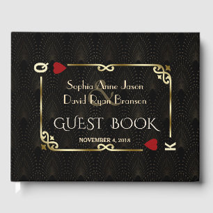 Glam Gatsby Casino Las Vegas Poker Wedding Gästebuch