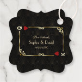 Glam Gatsby Casino Las Vegas Poker Wedding Geschenkanhänger (Rückseite)