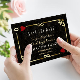 Glam Gatsby Casino Las Vegas Poker Wedding Save The Date