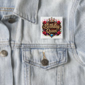 Glam Geburtstagskönigin Krone Button (Beispiel)