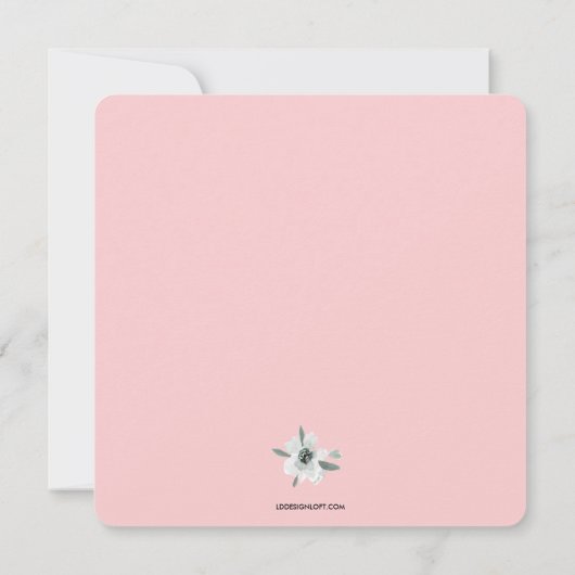 Glam Gender Neutral Whimsical Baby Dusche per E-Ma Einladung (Rückseite)