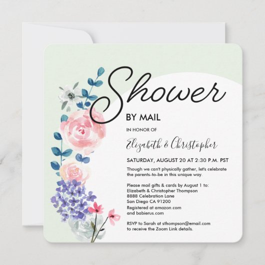 Glam Gender Neutral Whimsical Baby Dusche per E-Ma Einladung (Vorderseite)