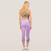 Glam Geode Agate Abstrakt Marbella Amethyst Plum Capri Leggings (Rückseite)