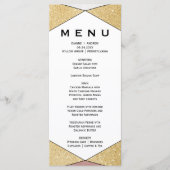 Glam Geometric Diamond Dinner Menu Card Menükarte (Vorderseite)