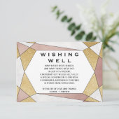 Glam Geometric Diamond Hochzeit wünschend gut Begleitkarte (Stehend Vorderseite)