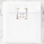 Glam Geometric Diamond Vielen Dank Gastgeschenk Ho Quadratischer Aufkleber (Tasche)