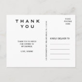 Glam Geometric Diamond Vielen Dank Postkarte (Rückseite)