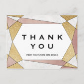 Glam Geometric Diamond Vielen Dank Postkarte (Vorderseite)