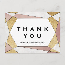 Glam Geometric Diamond Vielen Dank Postkarte