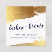 GLAM GILDED GOLD EDGES handgeschriebene Skriptschi Quadratische Visitenkarte (Vorderseite)