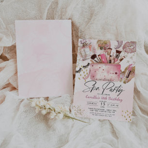 Glam Girl Birthday Wellness-Center Party Einladung