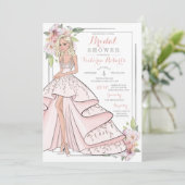 Glam Girl Brautparty Einladung (Stehend Vorderseite)