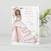 Glam Girl Brautparty Einladung (Stehend Vorderseite)