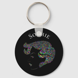 Glam Girl mit Herz, persönlicher Name Schlüsselanhänger