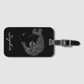 Glam Girl mit Herzen Gepäckanhänger (Vorderseite (Horizontal))