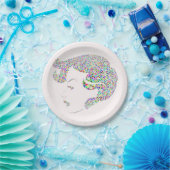 Glam Girl mit Herzen Pappteller (Party)