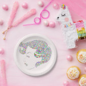 Glam Girl mit Herzen Pappteller (Party)