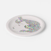 Glam Girl mit Herzen Pappteller (Schrägansicht)