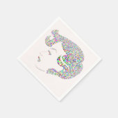 Glam Girl mit Herzen Serviette (Ecke)