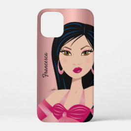 Glam Girl Sassy Attitude Asian Girl Rose Case-Mate iPhone Hülle
