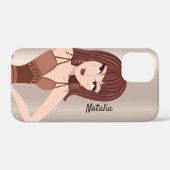 Glam Girl Sassy Höhenroute im Val Bedretto Brünett Case-Mate iPhone Hülle (Rückseite (Horizontal))