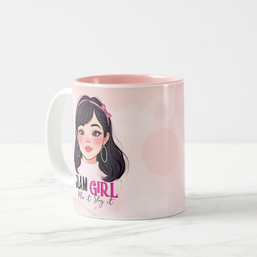 GLAM GIRL ZWEIFARBIGE TASSE (Vorderseite Links)
