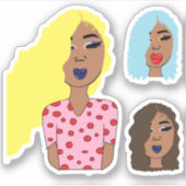 Glam Girls Stickers Set 1 Aufkleber (Vorderseite)