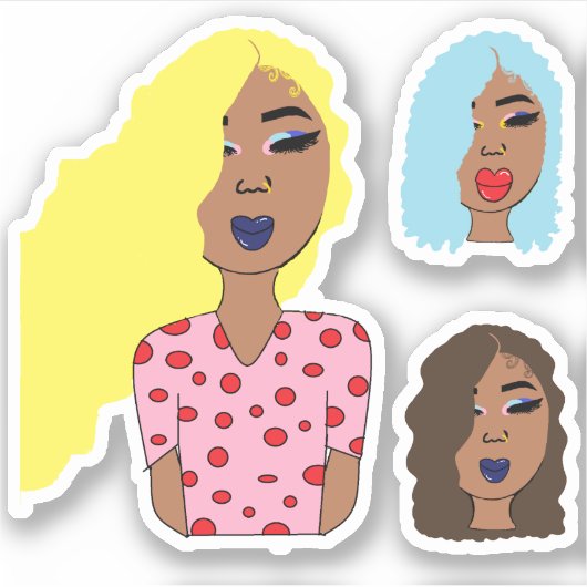 Glam Girls Stickers Set 1 Aufkleber (Vorderseite)