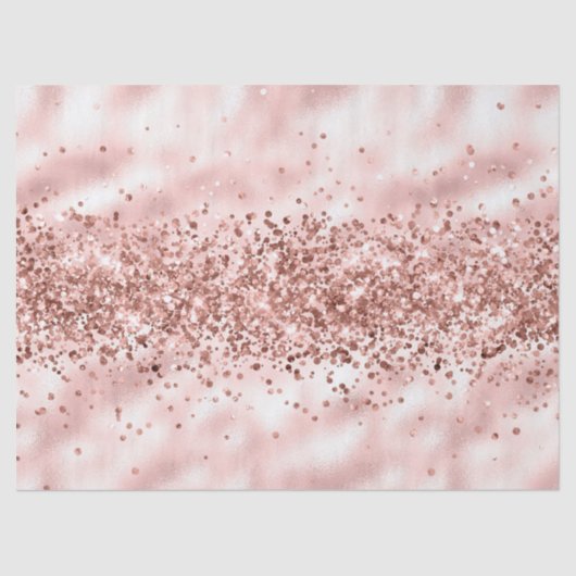 Glam Girly Blush Pink Glitzer Sparkle Confetti Seidenpapier (Vorderseite)