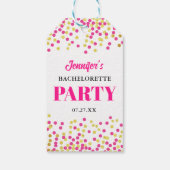 Glam Girly Dots Wedding Bachelorette Party Geschenkanhänger (Rückseite)
